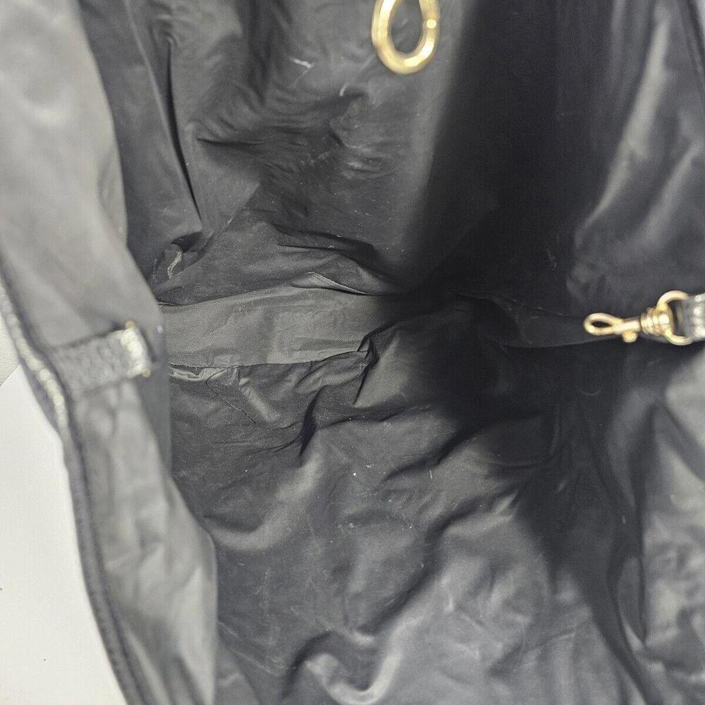 Germaine Monteil Paris Large Black Leather Tote Purse - Picture 10 of 13